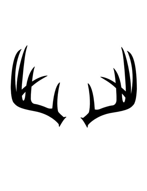 Antlers clipart stencil, Antlers stencil Transparent FREE for download ...