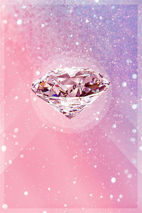 a diamond on a pink and purple background