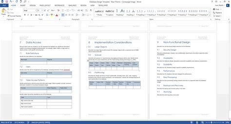 Database Design Document Template (MS Word) – Technical Writing Tools