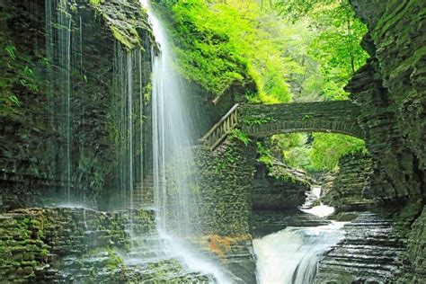 Waterfalls in the Finger Lakes near Belhurst Castle