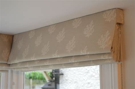 Roman Blinds in square bay window in Peony & Sage linen fabric Olivia ...