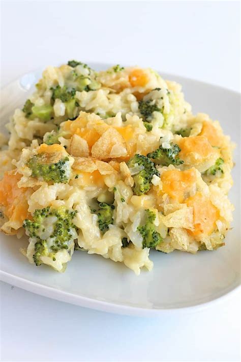 Cheesy Broccoli Rice Casserole | The BakerMama