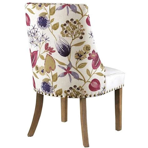 Dining | Floral Backed Upholstered Accent Dining Chair | Babette's ...