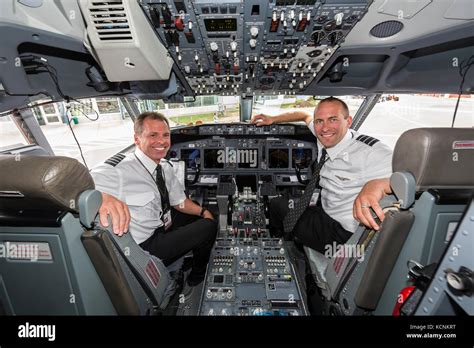 Interior view of a 737 cockpit and its two pilots,The Comox Valley ...