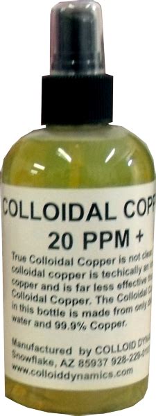 COLLOIDAL COPPER - COLLOID DYNAMICS