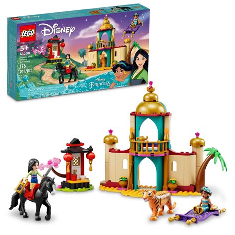 Buy LEGODisney Princess Jasmine and Mulan Adventure 43208 Palace Set ...