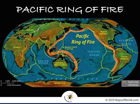 Map Highlighting The Pacific Ring of Fire - Answers