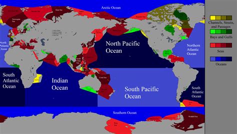 Map of all different seas and oceans [6240x3520] : MapPorn