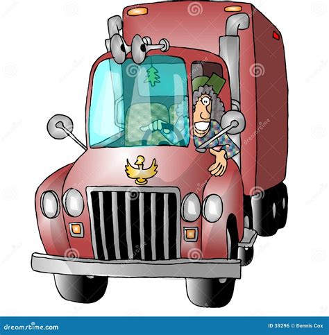 Female Truck Driver stock illustration. Illustration of cartoons - 39296