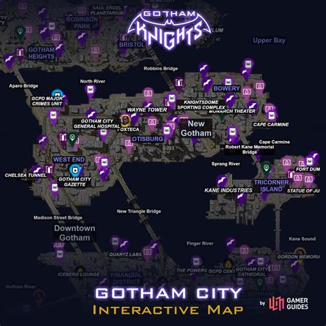 Gotham Knights Gotham City Interactive Map - SteamAH