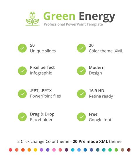 Green Energy Powerpoint Template - Etsy