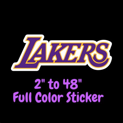 Los Angeles Lakers Full Color Vinyl Sticker Hydroflask decal | Etsy