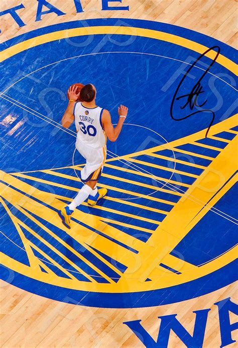 Steph Curry Autograph Replica Poster Print Golden State | Etsy