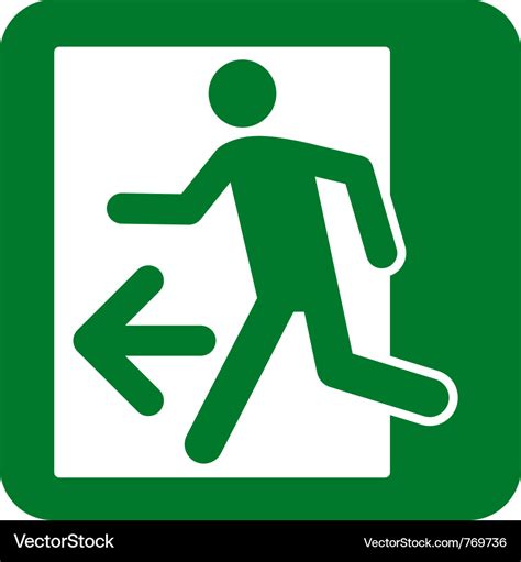 Emergency Exit Vector Icons