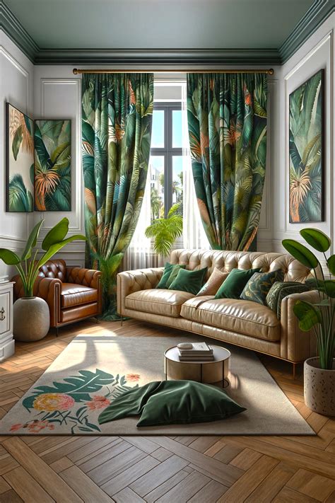 18 Living Room Ideas with Green Curtains