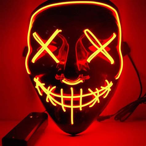 Cheap New Wire EL MASK Light Up Neon Light Vendetta Party Fashion V ...