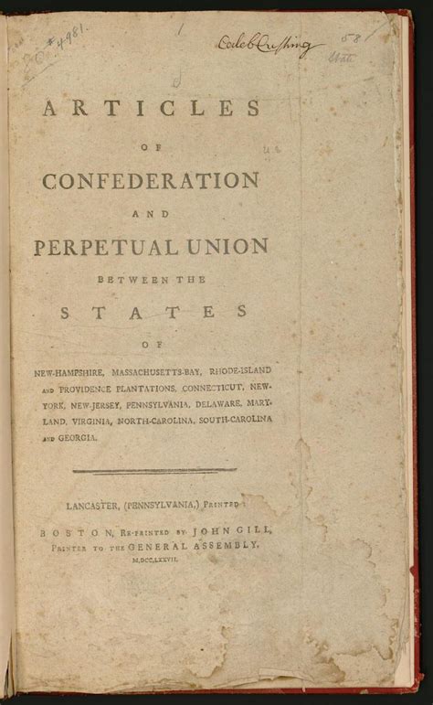 The Articles of Confederation · George Washington's Mount Vernon