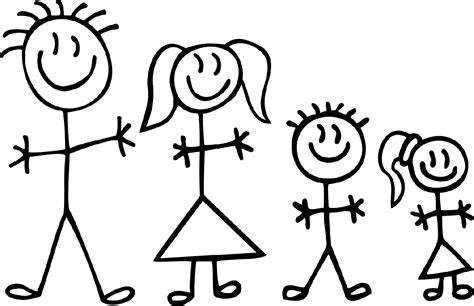 Stick Family Vinyl Decal | Clipart Panda - Free Clipart Images