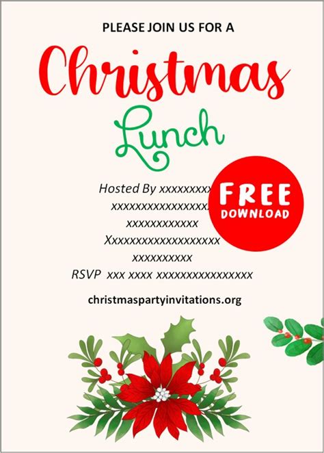 Free Printable Christmas Party Invitations Templates 🎄 🎁 🔔