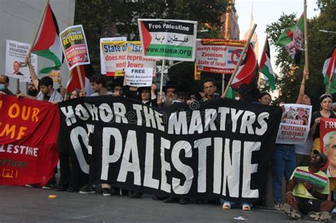 Free Palestine Rally Washington Square Park Editorial Photo - Image of ...