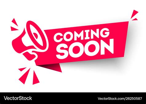 Modern red banner ribbon coming soon Royalty Free Vector