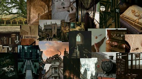 Collage Harry Potter Wallpaper | Desktop wallpaper art, Harry potter ...