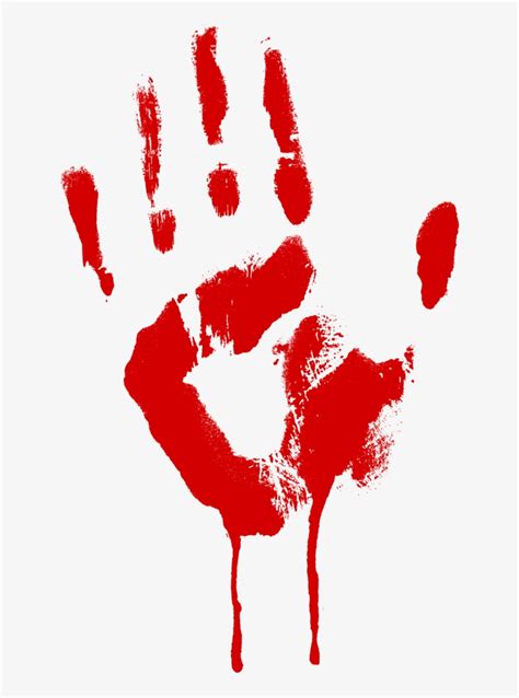 Bloody Handprint - Blood Hand Transparent Background PNG Image ...