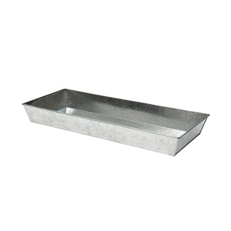 Shop ACHLA Designs 24-in x 3-in Galvanized Metal Flower Box Planter at ...