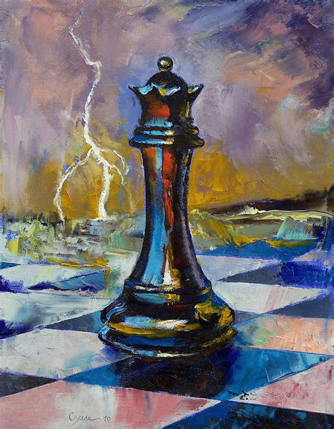 Queen Of Chess Painting by Michael Creese