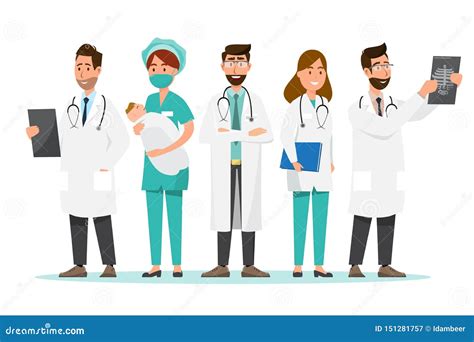 Set Of Characters Of Medical Staff Vector Illustration | CartoonDealer ...