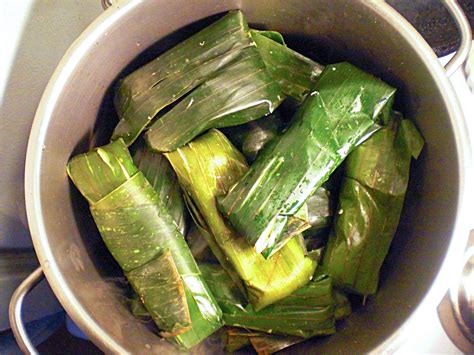 ChezWhat?: twisted tamales - wrapped in banana leaves instead of corn ...