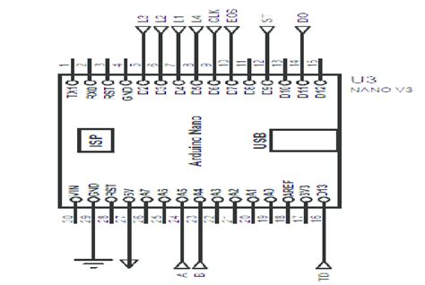 Schematic circuit of the arduino nano microcontroller. | Download ...