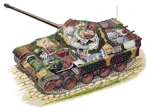 Panther tank Cutaway Drawing in High quality