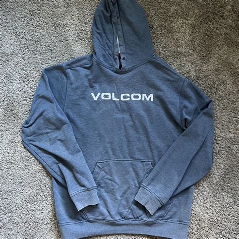 Blue volcom hoodie men size large #volcom #hoodie... - Depop