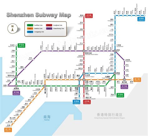 Shenzhen Maps, Maps of Port, Subway, City of Shenzhen