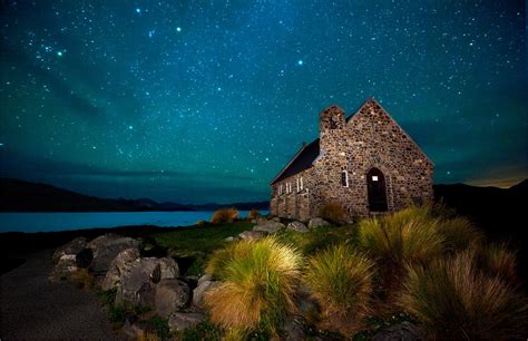 Night Sky at Lake Tekapo, NZ (Good Shepard Chapel) | Lake tekapo, Good ...