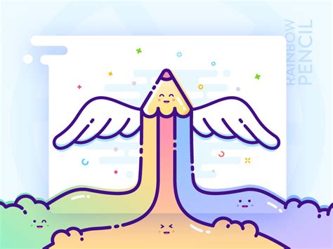 Rainbow Pencil by Brenttton on Dribbble