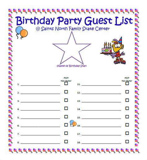 FREE 8+ Guest List Samples in PDF | MS Word | Excel