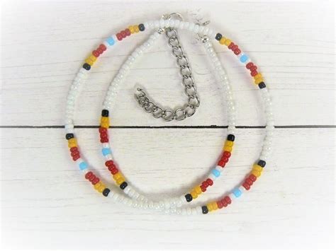 White Beaded Choker Native American Indian Inspired - Etsy