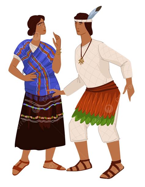 Hombre Y Mujer Con Ropa Tradicional Maya PNG , Ilustración, Vestir ...