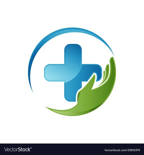 Health care medical logo design pharmacy Vector Image