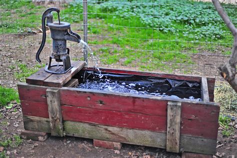 Making a Trough Fountain from an Antique Water Pump - Domestic Geek Girl