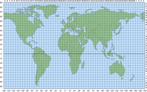 Longitude And Latitude Map With Degrees