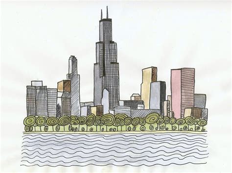 Chicago City Drawing at GetDrawings | Free download