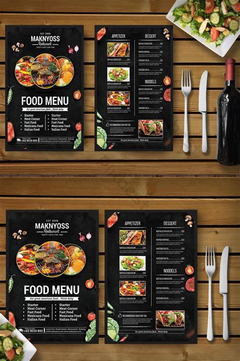 Dark Vintage Restaurant Food Menu Template | PSD Free Download - Pikbest