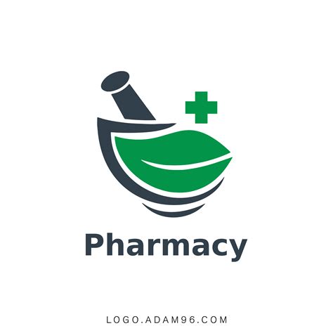 pharmacy logo with mortar and cross