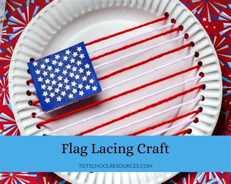 American Flag Lacing Craft {Preschool Flag Activity ...