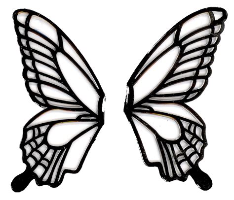 butterfly wings black and white clipart - Clipground