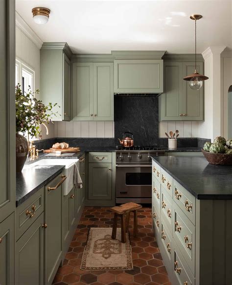 Green Kitchen Cabinets With Black Countertops – Things In The Kitchen