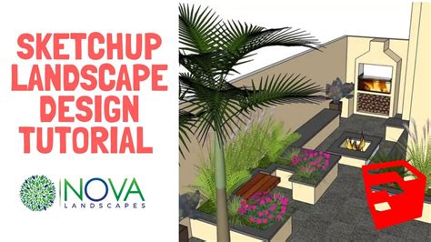 SKETCHUP LANDSCAPE DESIGN TUTORIAL PART1 - YouTube